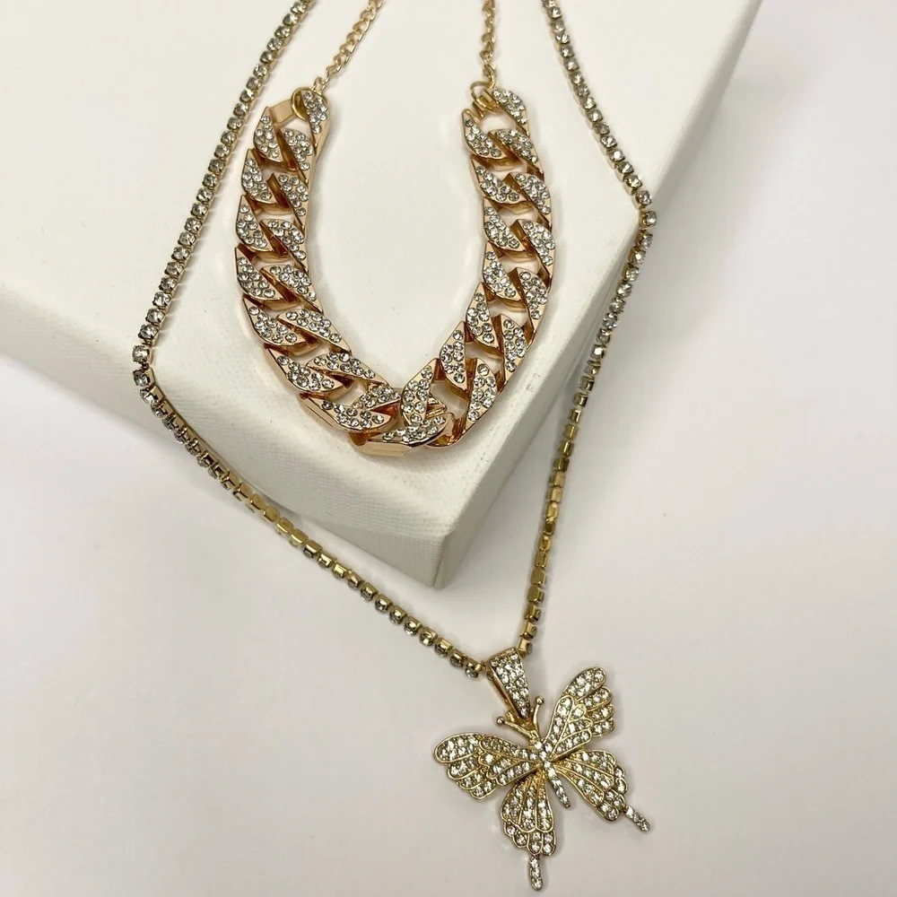 Butterfly Chain Necklace Set